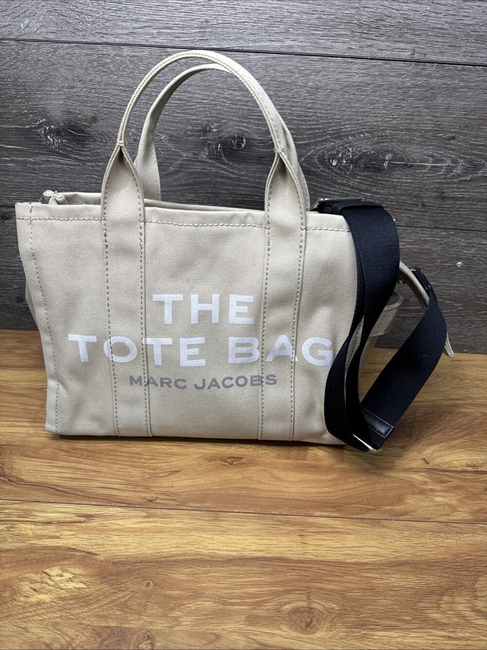 Marc Jacobs The Canvas Medium Tote Bag Beige 13x11”